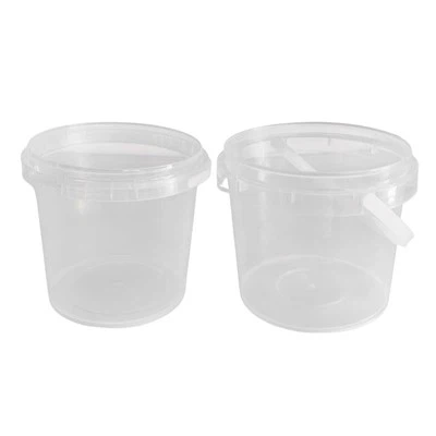 Plastične prozirne kante od 1 galona s poklopcima